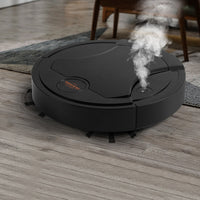 USB Rechargeable Robotic Vacuums Electric Robot Vacuum Cleaner with Automatic Spray Black