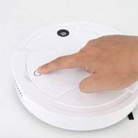 USB Rechargeable Robotic Vacuums Electric Robot Vacuum Cleaner with Automatic Spray White