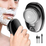 Portable Mini Shaver Electric Shaver Pocket Razor Rechargeable Black and Silver