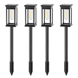 4Pcs Rectangular Garden Solar Light for Yard Landscape Path Lawn Patio Walkway