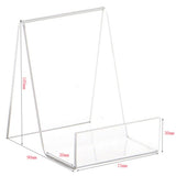 5Pcs Clear Acrylic Book Stand with Ledge Clear Acrylic Book Display Easel Display Stand for Displaying Books