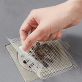 20 Pcs Disposable Hair Catchers for Shower Drain Hair Catcher Mesh Stickers Square