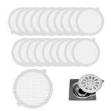 20 Pcs Disposable Hair Catchers for Shower Drain Hair Catcher Mesh Stickers Round