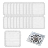 20 Pcs Disposable Hair Catchers for Shower Drain Hair Catcher Mesh Stickers Square