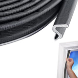 12M Door Sealing Strip V Shaped Door Windows Slot Weather Stripping Black