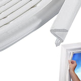 6M Door Sealing Strip V Shaped Door Windows Slot Weather Stripping White