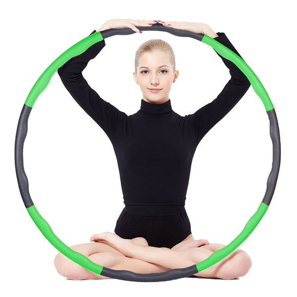 Detachable Hoola Hoops Exercise Waist Fitness Hoola Green