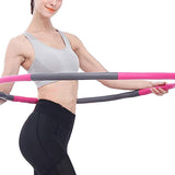 Detachable Hoola Hoops Exercise Waist Fitness Hoola Rose Red