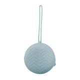 2Pcs Portable Silicone Pacifier Holder Case Baby Pacifiers Pouch Container Grey and Blue
