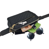 Travel Fanny Packs Crossbody Bags Waist Bags for Hiking Cycling Running Black