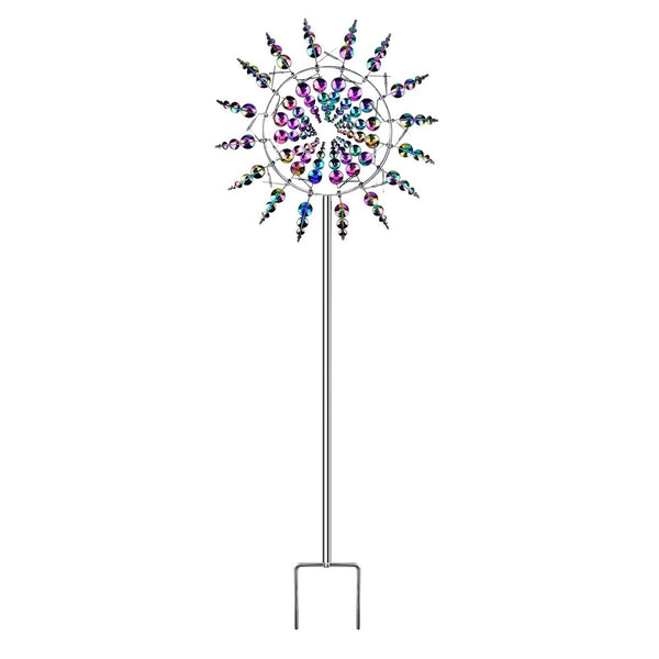 Unique and Magical Metal Windmill Kinetic Metal Wind Spinners Garden Decoration Multicolor