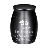 Pet Cremation Urns for Dog and Cat Ashes Aluminum Memorial Urn Keepsake Black