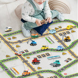 Kids DIY Imaginative Road Tape and Stickers Kit Toy Cars Accessories