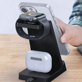 3 in 1 15W Qi Fast Charger Charging Station for iPhone/Apple Watch/AirPods Black