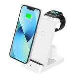 3 in 1 15W Qi Fast Charger Charging Station for iPhone/Apple Watch/AirPods White