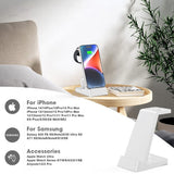 3 in 1 15W Qi Fast Charger Charging Station for iPhone/Apple Watch/AirPods White