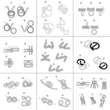 24Pcs Brain Teaser Puzzles Toys Advent Calendar Christmas Countdown Calendar Gift Box Style 1
