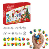24Pcs Brain Teaser Puzzles Toys Advent Calendar Christmas Countdown Calendar Gift Box Style 1