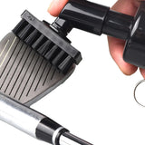 Golf Club Cleaning Brush Groove Cleaner with Squeeze Bottles Black