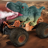 2.4GHz Dinosaur Toys RC Off Road Car with Spray Mist Green
