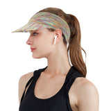 Elastic Empty Top Caps Sun Visor Caps Sun Protection Sports Beach Hat Rainbow