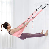 Stretching Exercise Strap Leg Stretcher Belt Flexibility Trainer for Dance Yoga Ballet Exercise Pink