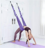 Stretching Exercise Strap Leg Stretcher Belt Flexibility Trainer for Dance Yoga Ballet Exercise Purple