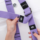 Stretching Exercise Strap Leg Stretcher Belt Flexibility Trainer for Dance Yoga Ballet Exercise Purple