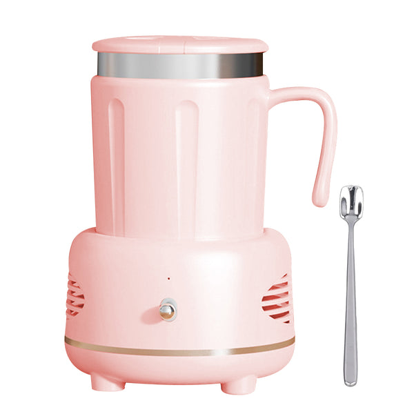 Electric Cooler Warmer Cup Fast Cooling Heating Coffee Milk Tea Pink