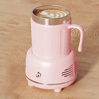 Electric Cooler Warmer Cup Fast Cooling Heating Coffee Milk Tea Pink