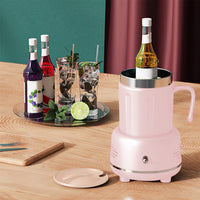 Electric Cooler Warmer Cup Fast Cooling Heating Coffee Milk Tea Pink