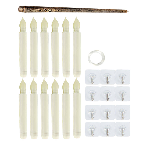 12Pcs LED Floating Candle Lights with Remote Flameless Taper Floating Candles Xmas Party Decor