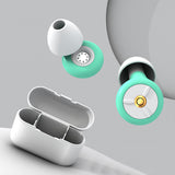 Pair of Silicone Noise Reduction Sleeping Earplugs Green