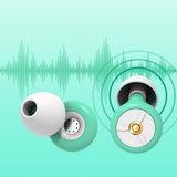 Pair of Silicone Noise Reduction Sleeping Earplugs Green