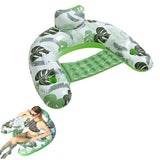 Inflatable Pool Float Chair Floaties Lounge Toys with Cup Holder Summer Swimming Green