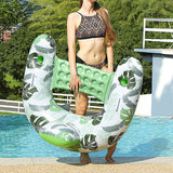Inflatable Pool Float Chair Floaties Lounge Toys with Cup Holder Summer Swimming Green