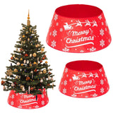 Christmas Tree Collar Xmas Tree Ring Round Christmas Tree Base Tree Skirts Style 2