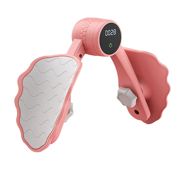 Women Inner Thigh Exerciser Pelvic Floor Muscle Trainer with Counter Pink