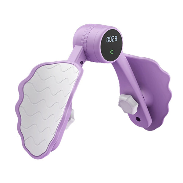 Women Inner Thigh Exerciser Pelvic Floor Muscle Trainer with Counter Purple