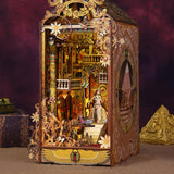 DIY Book Nook Kits 3D Wooden Puzzle Miniature Dollhouse Kit Bookshelf Decor