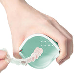 Portable Silicone Retainer Storage Case Retainer Holder Mouth Guard Retainer Case Green