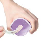 Portable Silicone Retainer Storage Case Retainer Holder Mouth Guard Retainer Case Purple