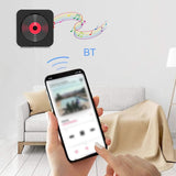 Wall-Mount Bluetooth CD Player LCD Display Music Player Home Audio Boombox Black
