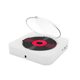 Wall-Mount Bluetooth CD Player LCD Display Music Player Home Audio Boombox White