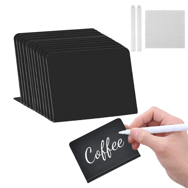 12Pcs Mini Chalkboard Signs Set Table Sign Message Board Signs for Wedding Birthday Parties Bakery
