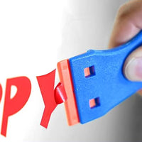 2 Plastic Scraper Tools with 100Pcs Plastic Blades Kit Sticker Adhesive Decal Tape Cleaning Tool