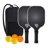 Fiberglass Pickleball Racket Set Pickleball Paddle with 4 Balls Style 4