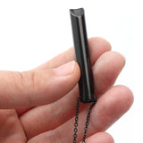 Stainless Steel Meditation Necklace Breathing Necklace Black