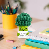 3Pcs Mini Funny Positive Hooking Doll Inspirational Emotional Support Knitting Ornament for Friends Party Style 1