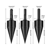 32mm Firewood Drill Bit Set Wood Log Splitter Screw-Splitting Cone Driver